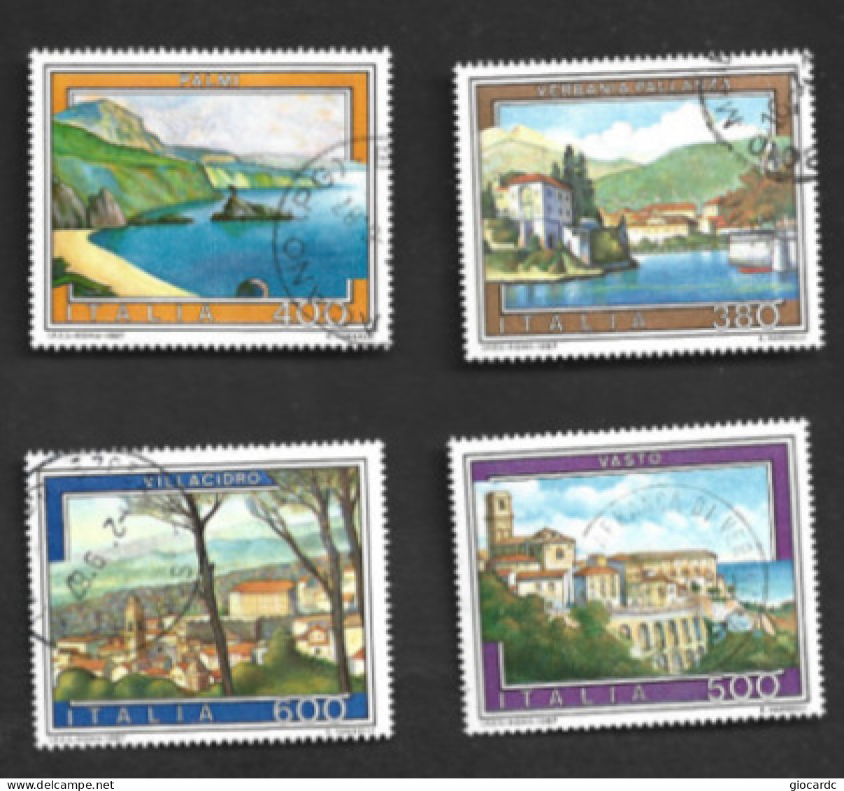 ITALIA REPUBBLICA  - UN 1815.1818  - 1987 TURISTICA  (COMPLET SET OF 4) -  USATO  - RIF. 30793.94.95.96 - 1981-90: Oblitérés