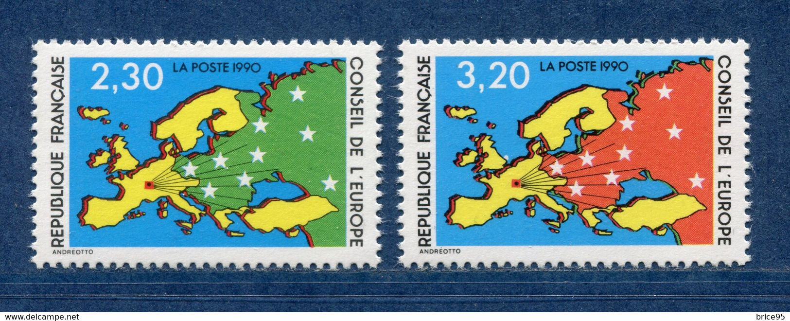 France - YT Service Nº 104 Et 105 ** - Neuf Sans Charnière - 1990 - Neufs