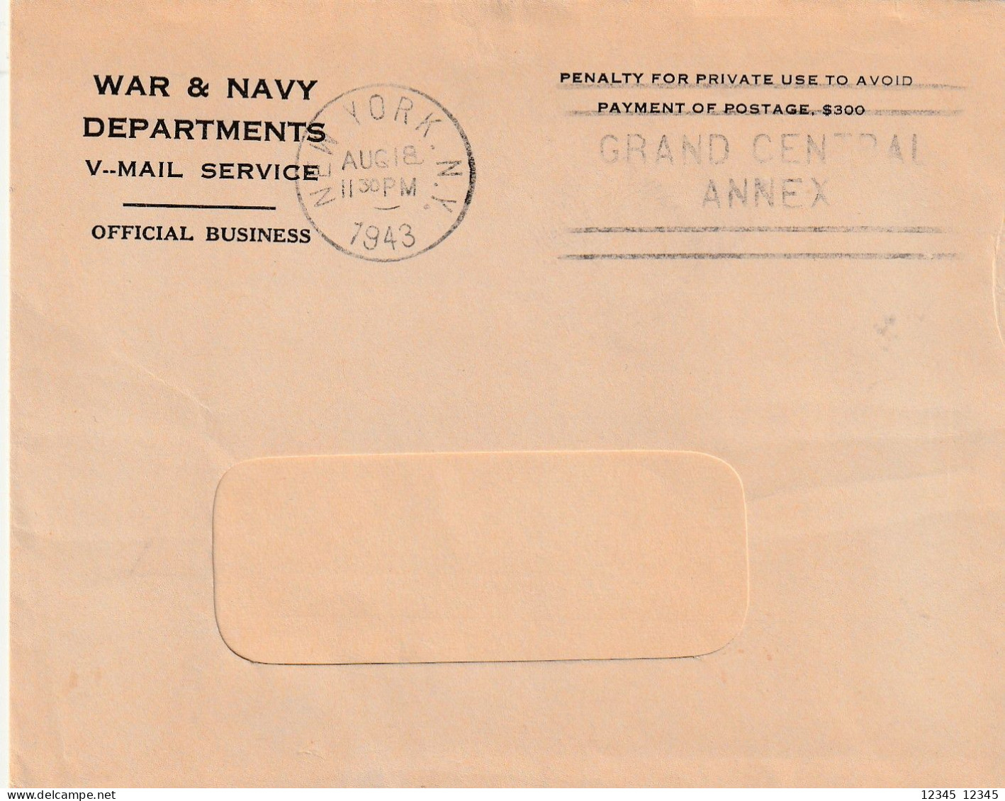 New York 1943, War & Navy Departments - Briefe U. Dokumente