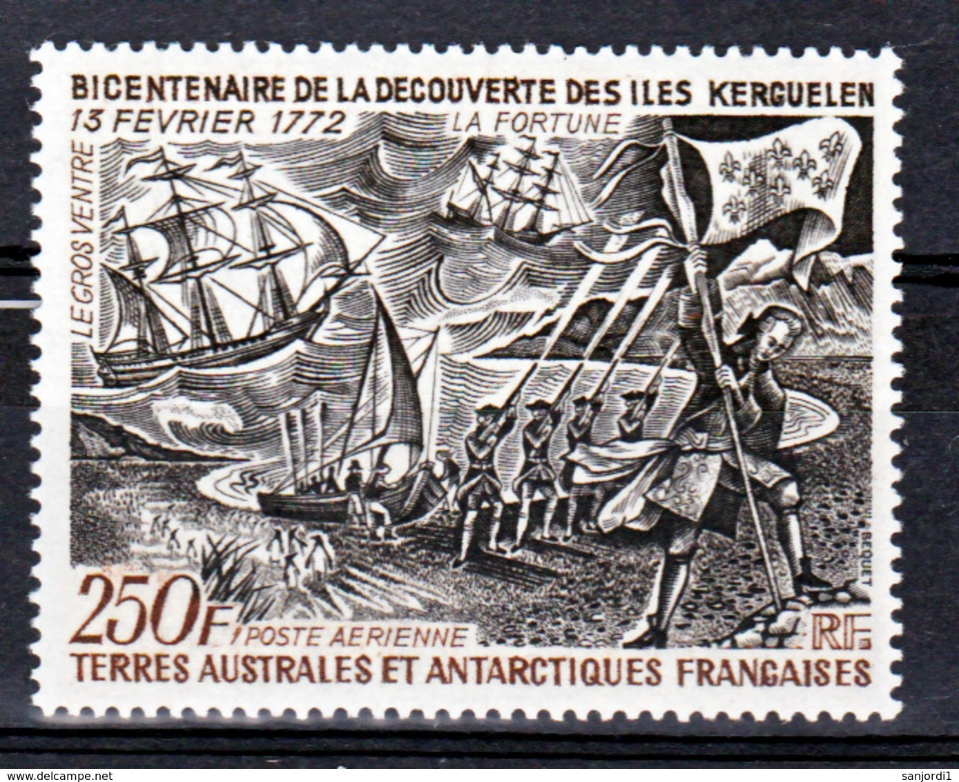 TAAF PA  28 Découverte Des Iles Kerguelen  Neuf ** MNH Sin Charmela Cote 144 - Airmail