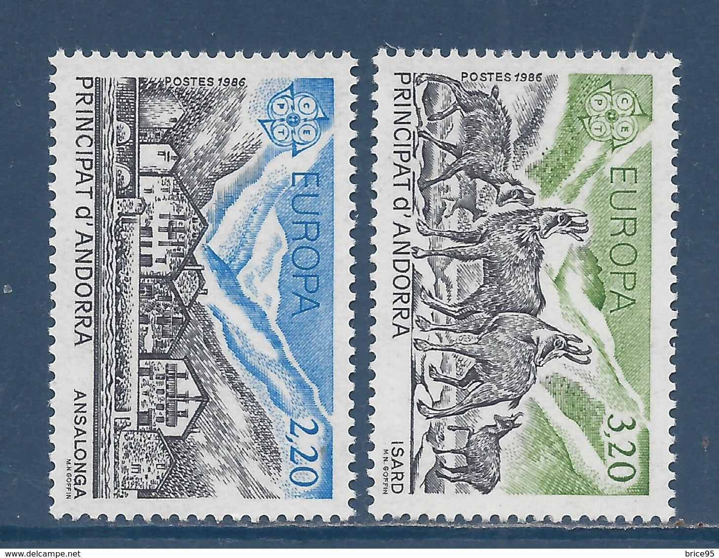 Andorre Français - YT N° 348 Et 349 ** - Neuf Sans Charnière - 1986 - Nuevos