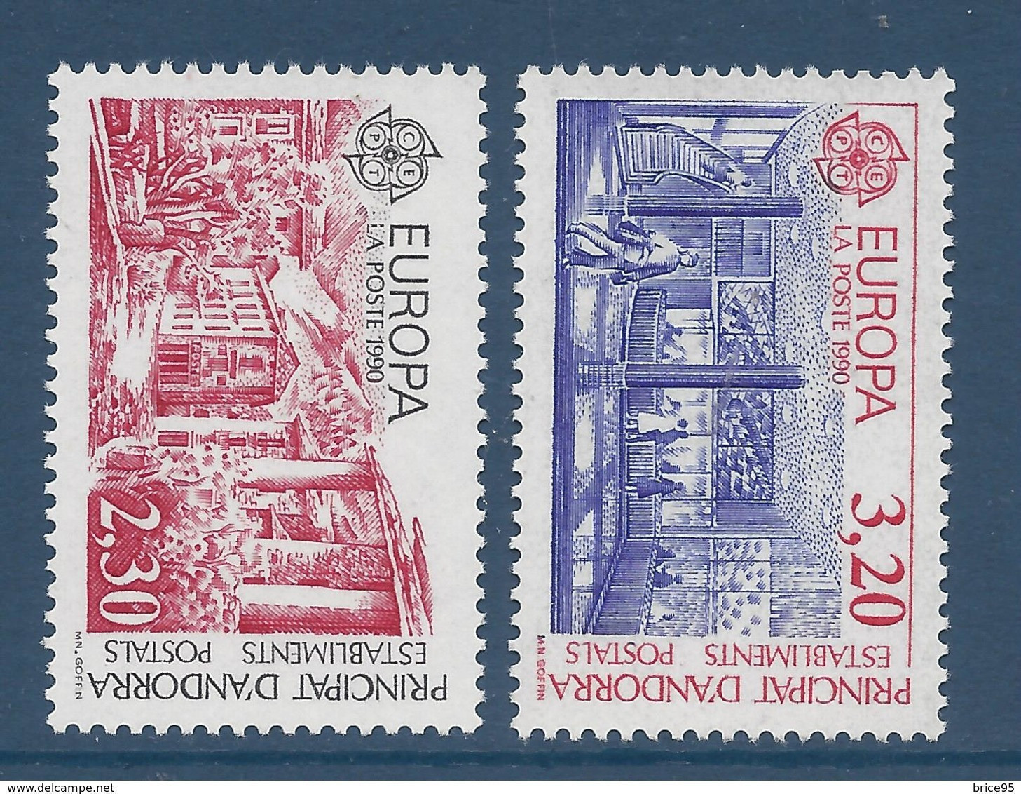 Andorre Français - YT N° 388 Et 389 ** - Neuf Sans Charnière - 1990 - Neufs