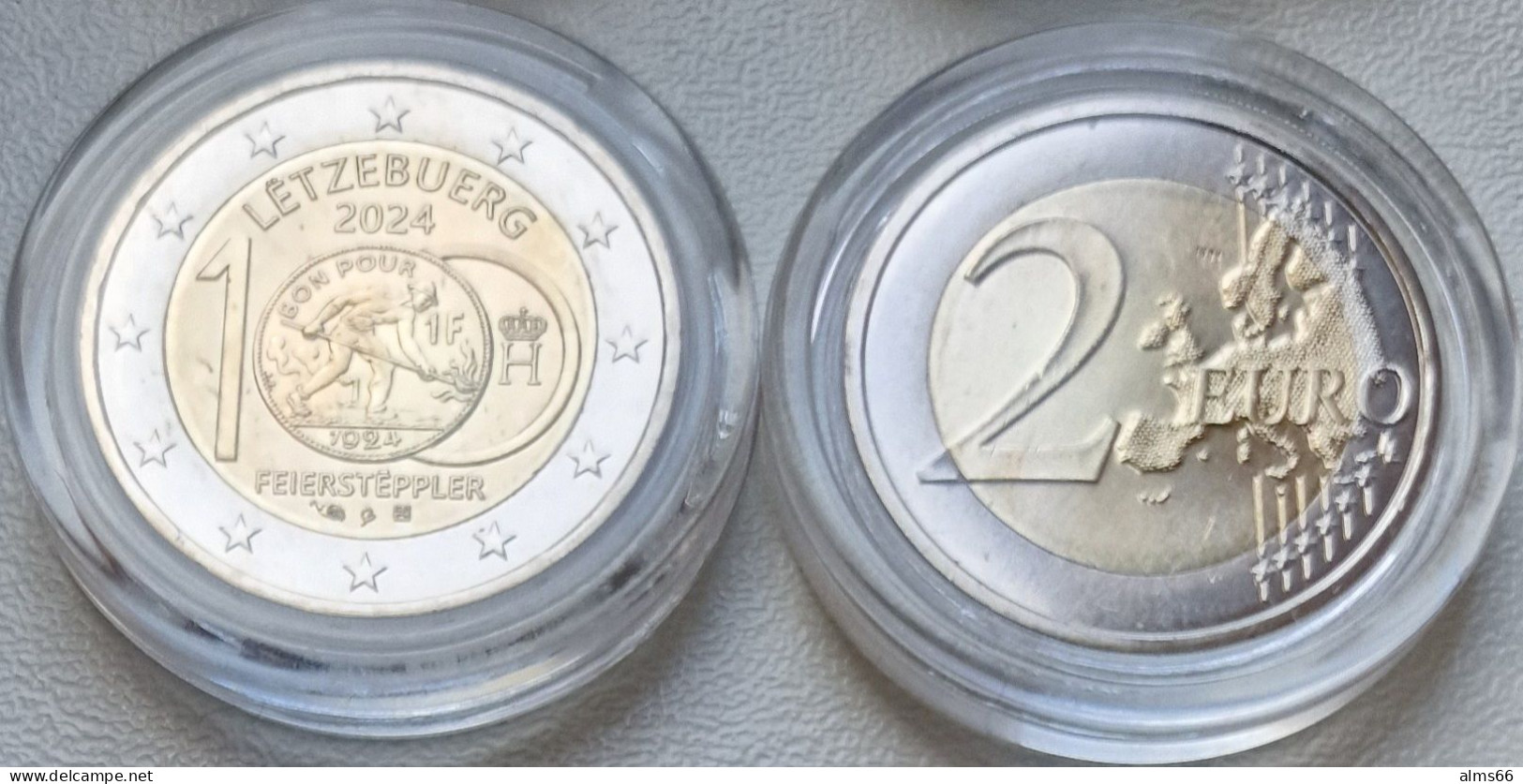 Luxembourg 2 Euro 2024 UNC > 100 Ann Feiersteppler - Lussemburgo