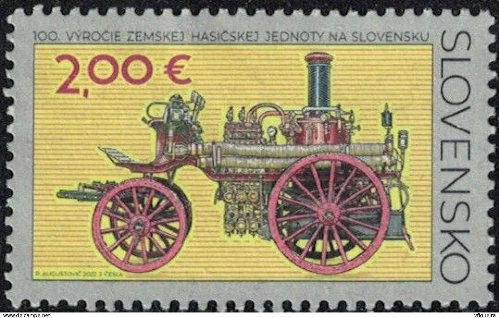 Slovaquie 2022 Oblitéré Used 100e Anniversaire Des Pompiers Régionaux De Slovaquie Y&T SK 855 SU - Used Stamps