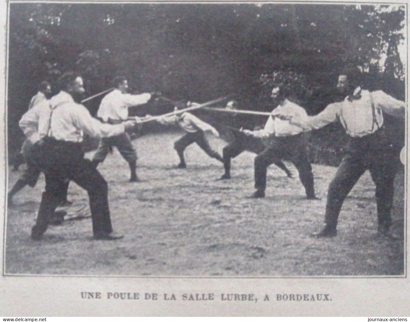 1898 ESCRIME - LES POULES À L'ÉPÉE - LYCÉE CONDORCET - SALLE LUIRE BORDEAUX - LA VIE AU GRAND AIR - 1900 - 1949