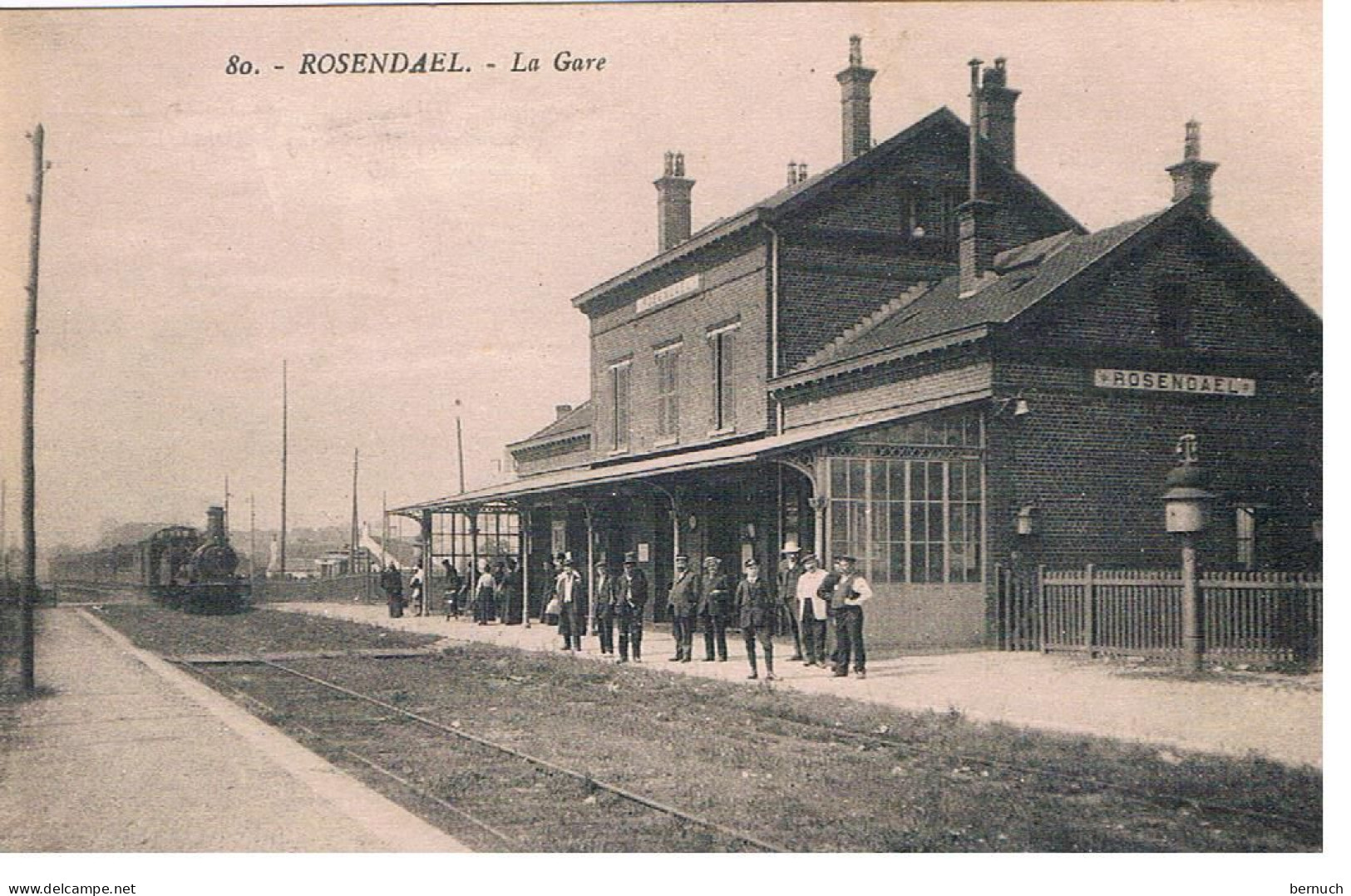 CPA ROSENDAEL  La Gare - Stations - Met Treinen