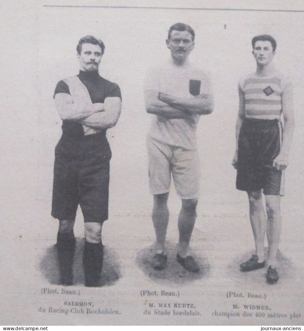 1898 LES CHAMPIONNATS DE FRANCE D'ATHLÉTISME - RACING CLUB DE FRANCE  - BOIS DE BOULOGNE - LA VIE AU GRAND AIR - 1900 - 1949