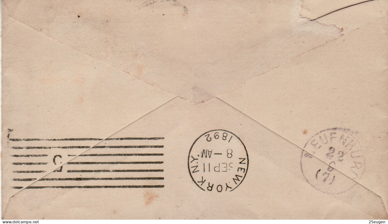 UNITED STATES 1892 LETTER SENT FROM NEW YORK TO NEUNBUERG - Storia Postale