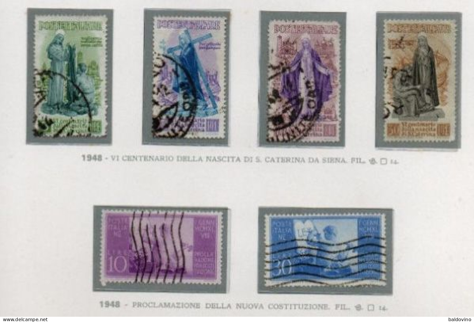 Italia 1948 Annata Completa Usata 27 Valori - Annate Complete