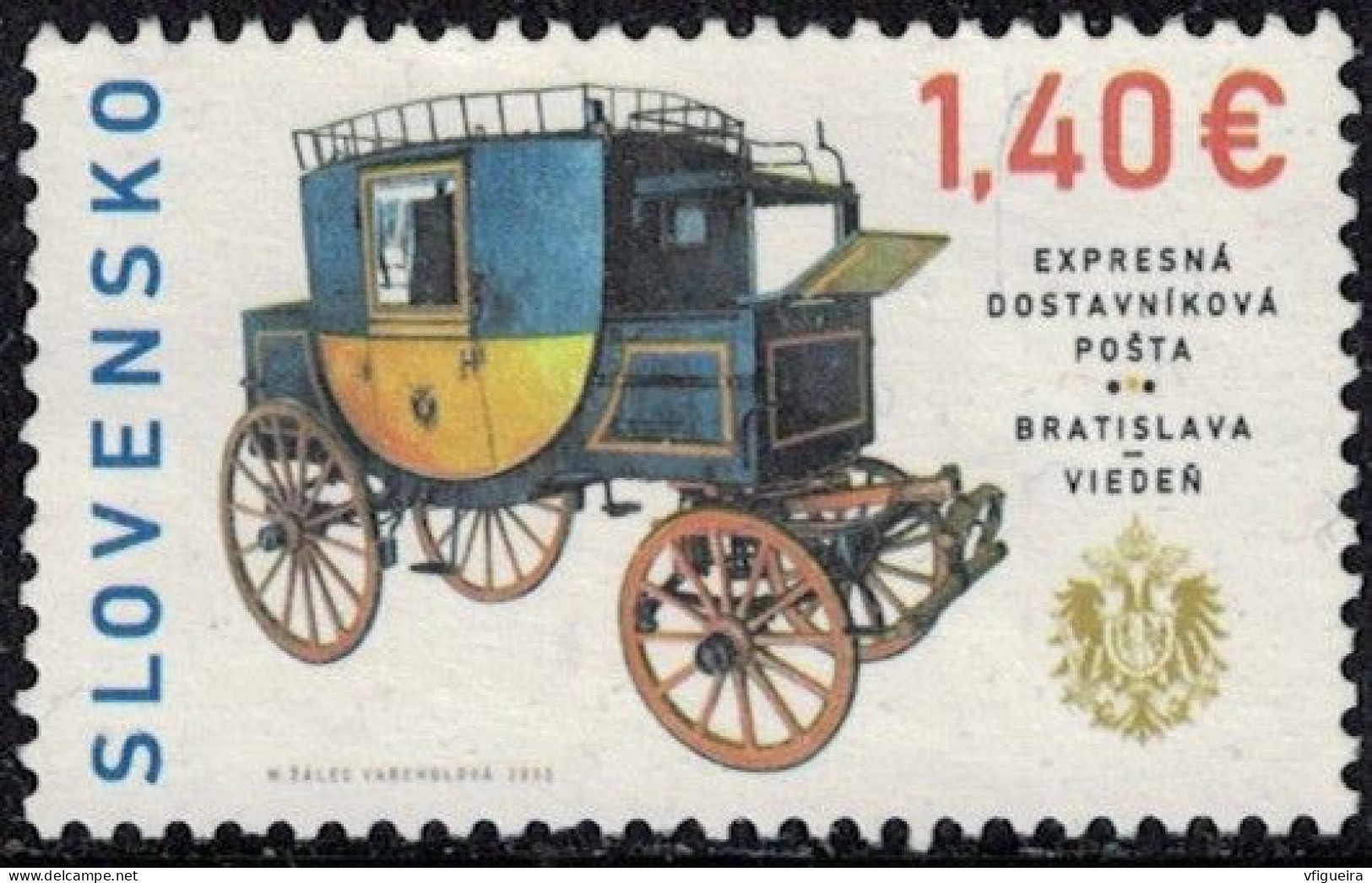 Slovaquie 2023 Used Service De Diligence Express Bratislava Vienne Y&T SK 881 SU - Used Stamps