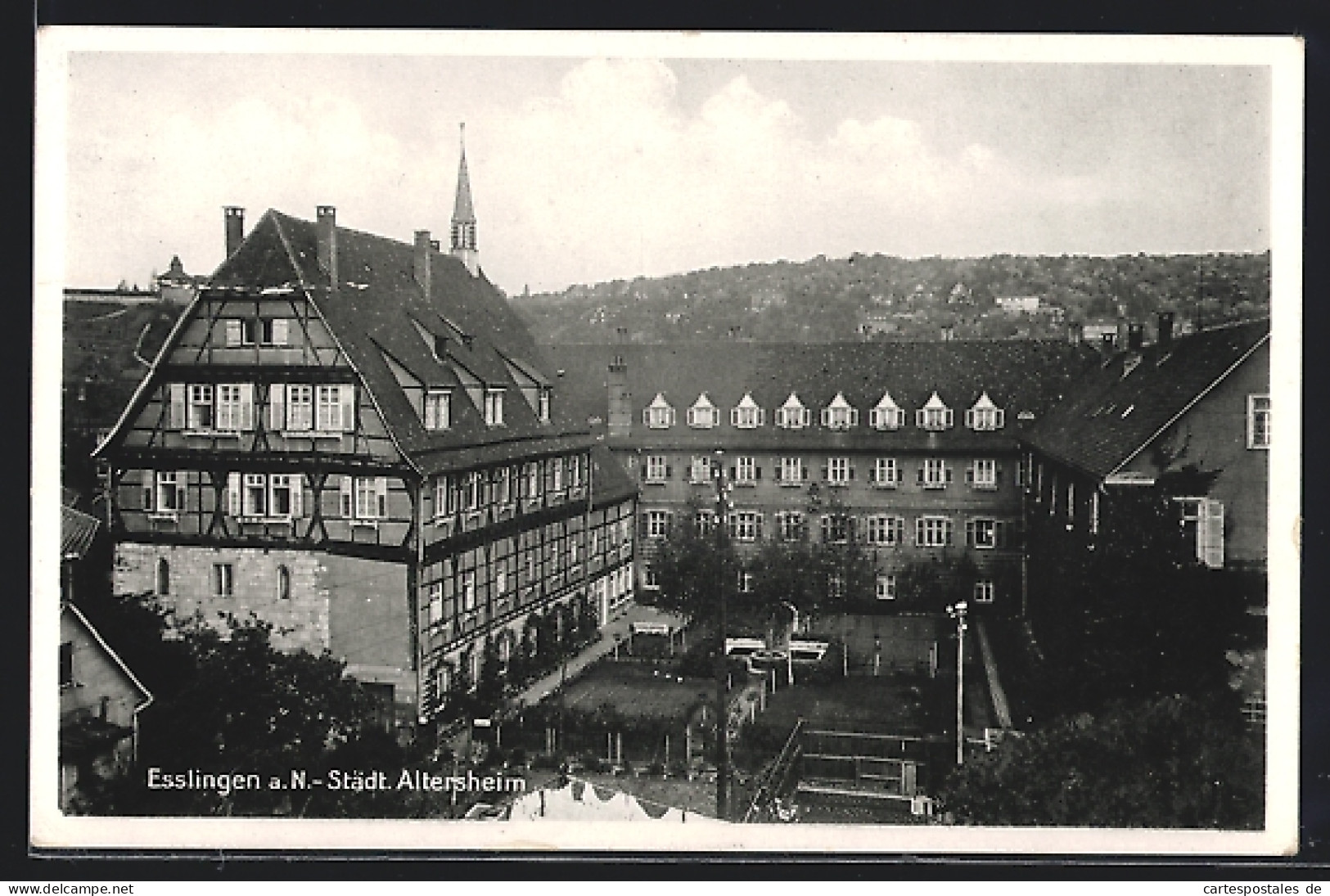 AK Esslingen A. N., Städtisches Altersheim  - Esslingen