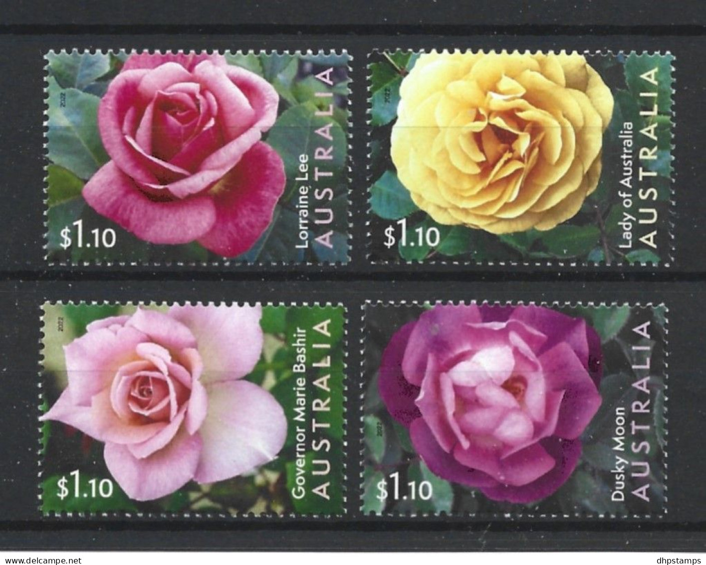 Australia 2022 Roses Y.T. 5295/5298 ** - Nuovi