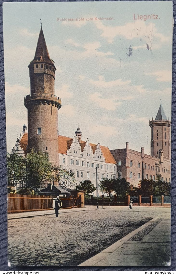 1912.  Schlesien. Legnica (Liegnitz). Schlossansicht Vom Kohlmarkt. - Schlesien