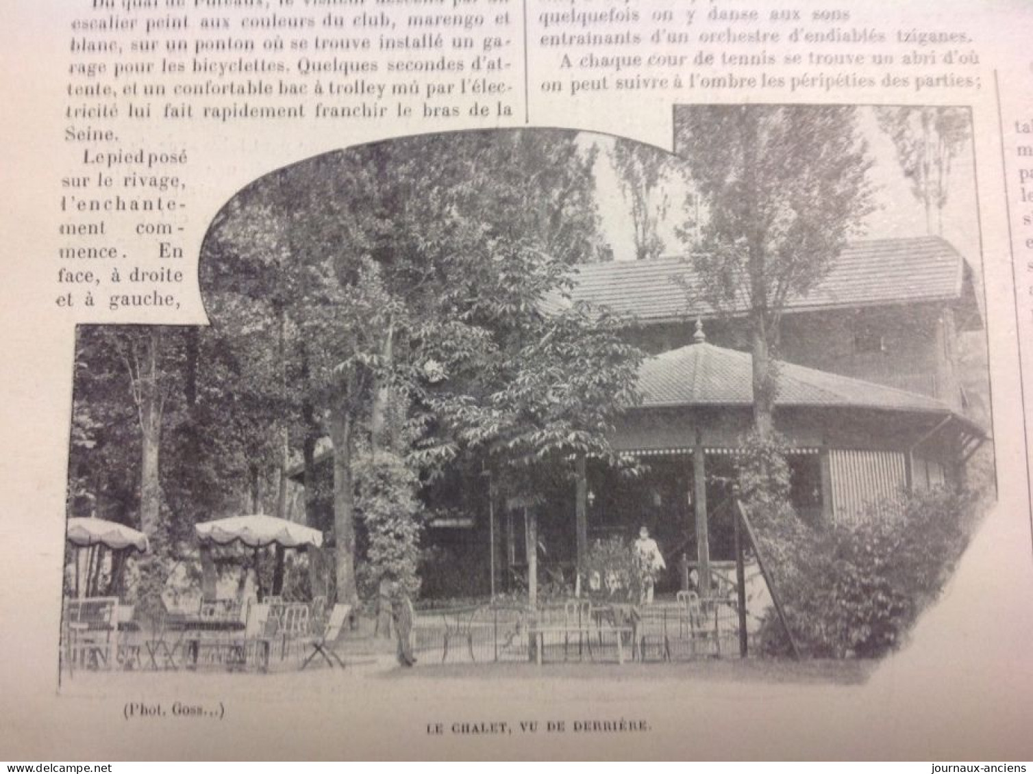 1898 ILE DE PUTEAUX - LA SOCIÉTÉ SPORTIVE DE L'ILE DE PUTEAUX - TENNIS - LE CHALET - LA VIE AU GRAND AIR - 1900 - 1949