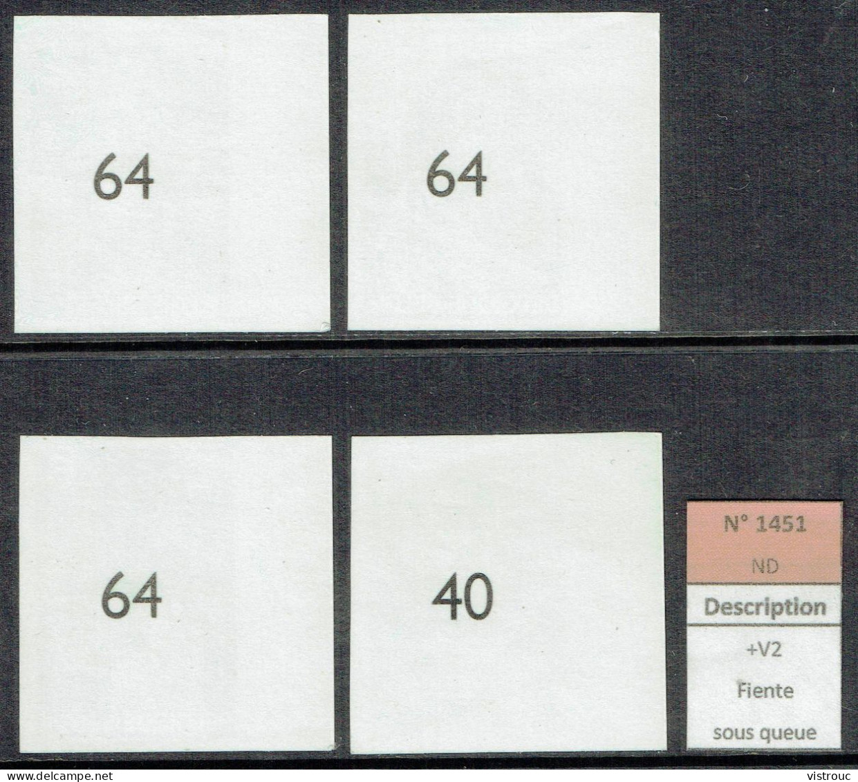 COB 1448/51 - ND B. De F.-  Cote: 80 € - Série Historique - Variété "fiente Sous La Queue" Au N° 1451- 1968. - 1961-1980