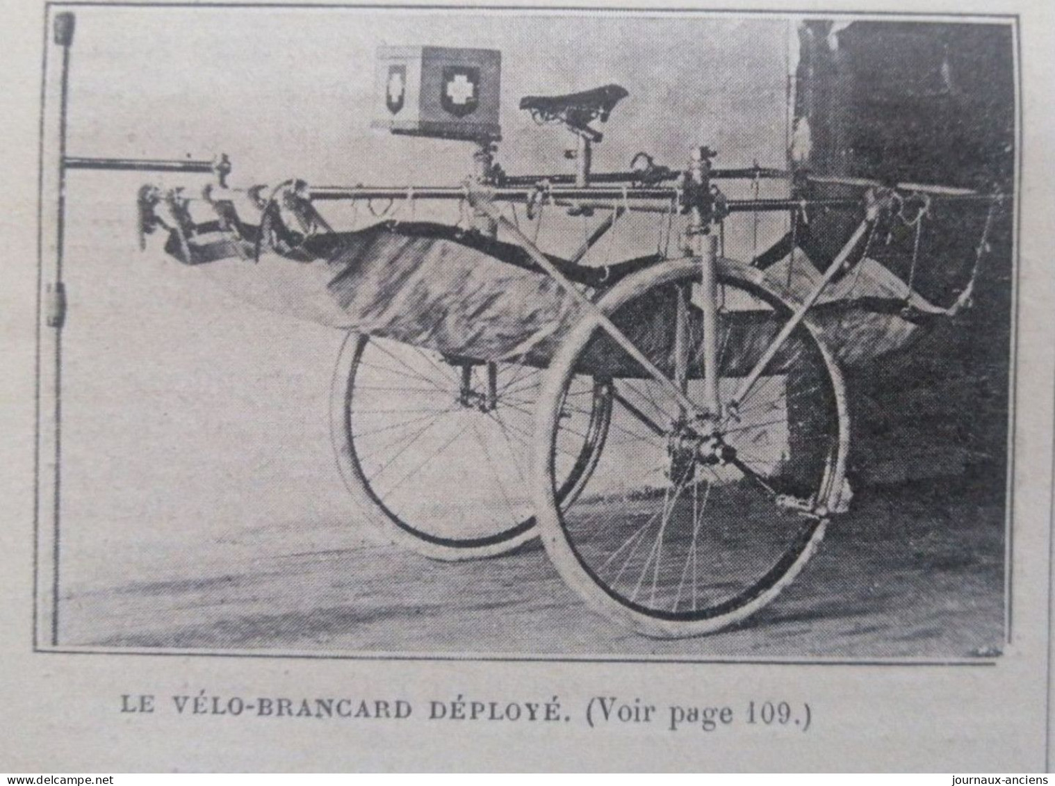 1898 LE VÉLO BRANCARD - SECOURISTES FRANÇAIS - LA VIE AU GRAND AIR - 1900 - 1949