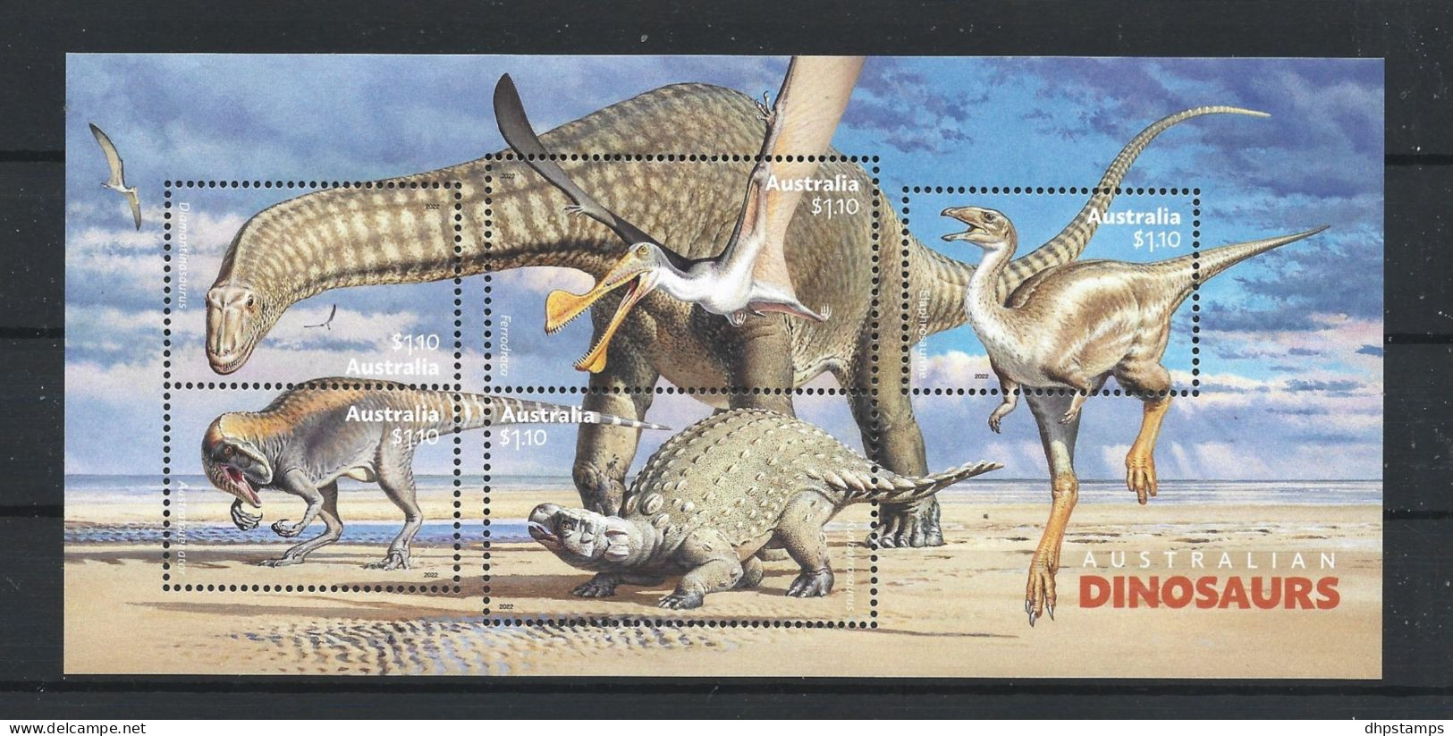 Australia 2022 Dinosaurs Y.T. BF 342  ** - Blocchi & Foglietti