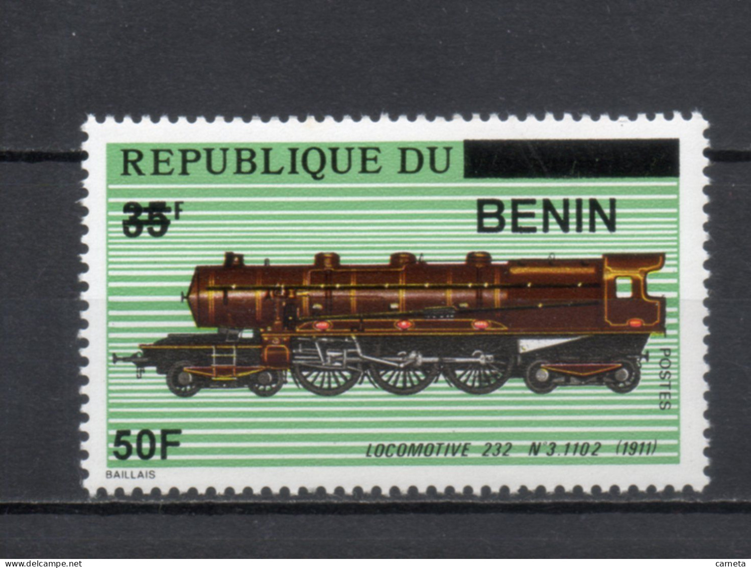 BENIN   N° 1144  NEUF SANS CHARNIERE  COTE  80.00€   TRAIN - Benin - Dahomey (1960-...)