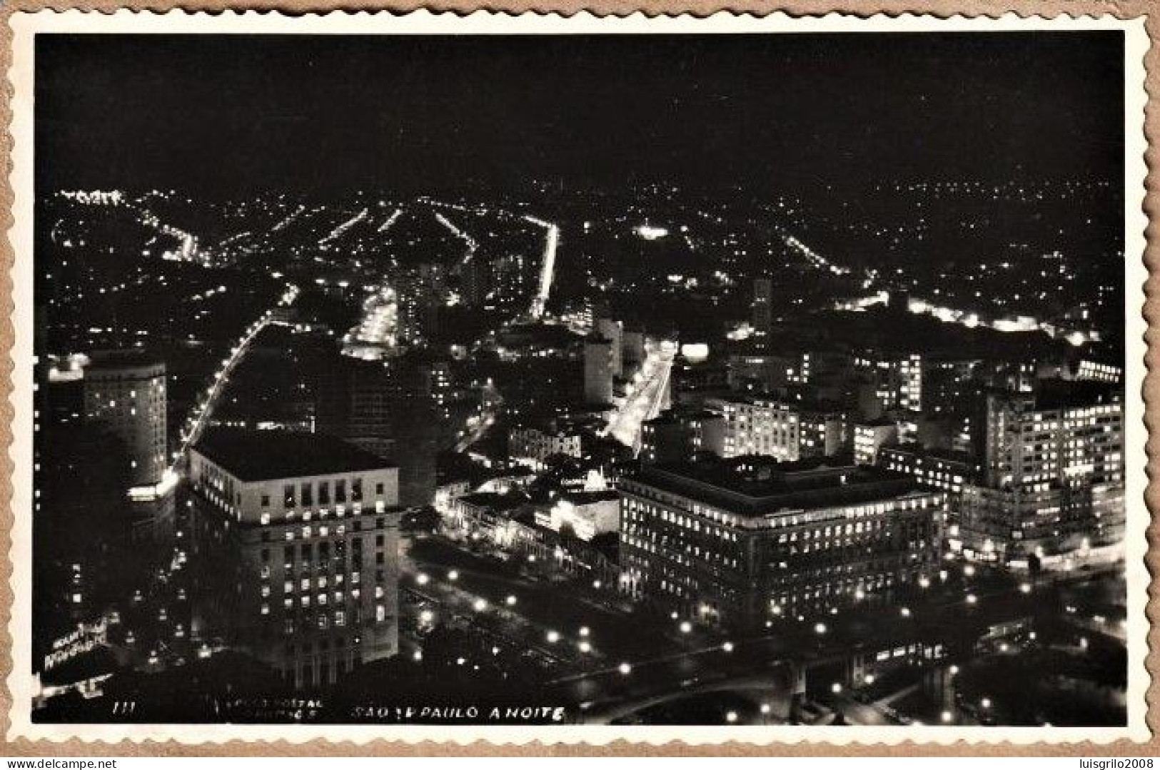 São Paulo à Noite -|- Foto-Postal Colombo, São Paulo - São Paulo