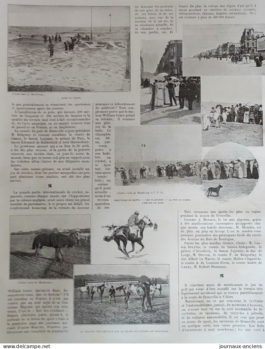 1898 TROUVILLE SPORTIF - DEAUVILLE - LE ROI DES BELGES - YACHTING - LA VIE AU GRAND AIR