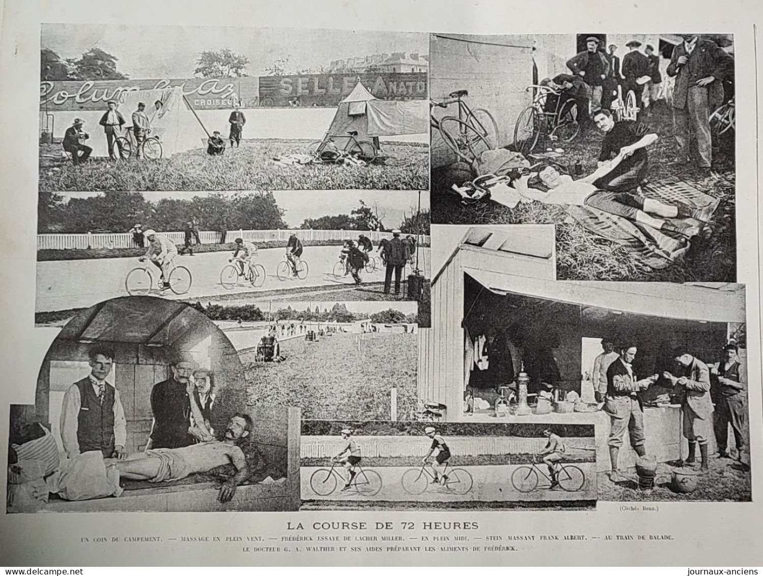 1898 CYCLISME LA COURSE DES 72 HEURES ET SES CONSÉQUENCES - VÉLODROME DU PARC DES PRINCES - LA VIE AU GRAND AIR