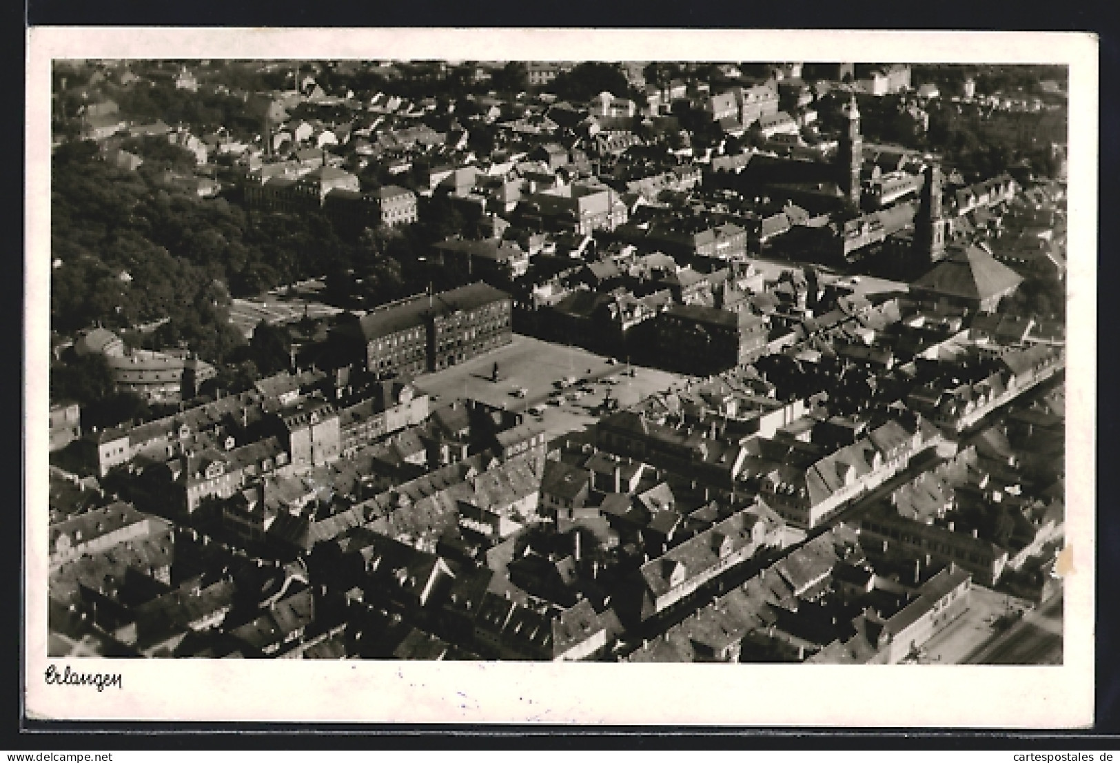 AK Erlangen, Teilansicht Mit Kirche  - Erlangen