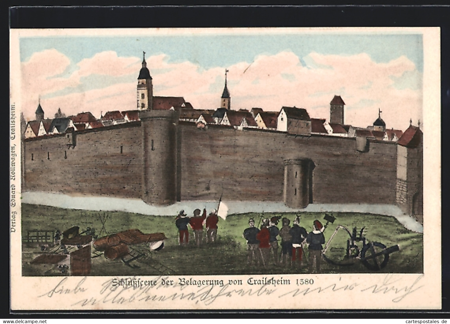 AK Crailsheim, Schlussszene Der Belagerung 1380  - Crailsheim