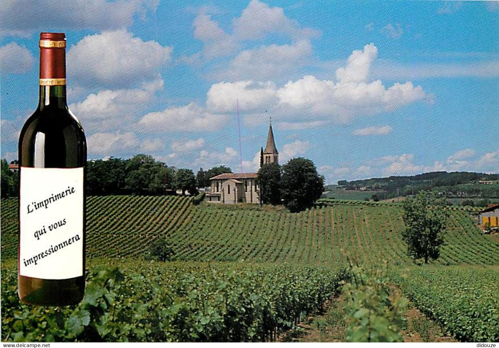 Vignes - Carte Publicitaire Imprimerie RBG De Gaillac - Bouteille De Vin - CPM - Carte Neuve - Voir Scans Recto-Verso - Vignes