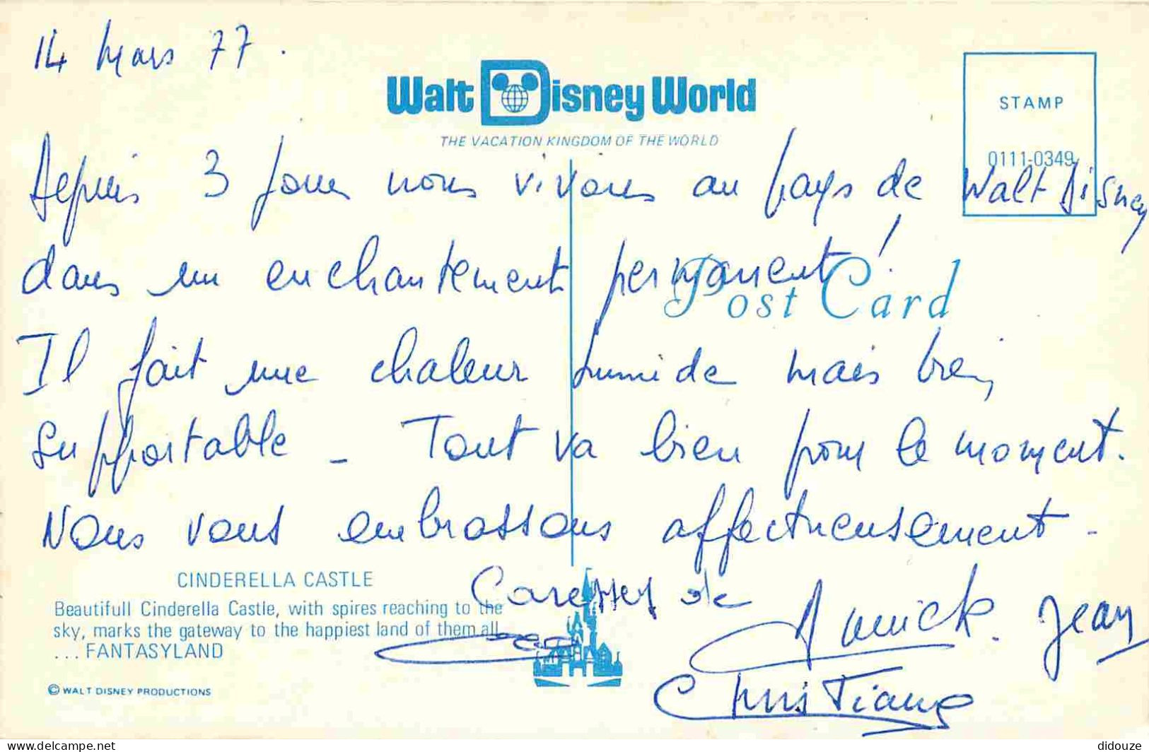 Parc D'Attractions - Walt Disney World - Cinderella Castle - CPM - Voir Scans Recto-Verso - Disneyworld