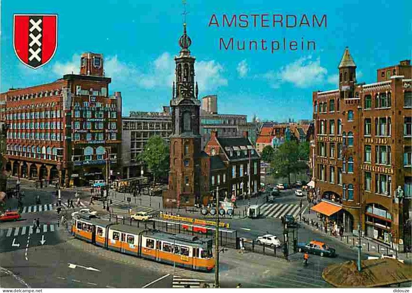 Trains - Tramways - Pays Bas - Amsterdam - Muntplein - CPM - Voir Scans Recto-Verso - Tram