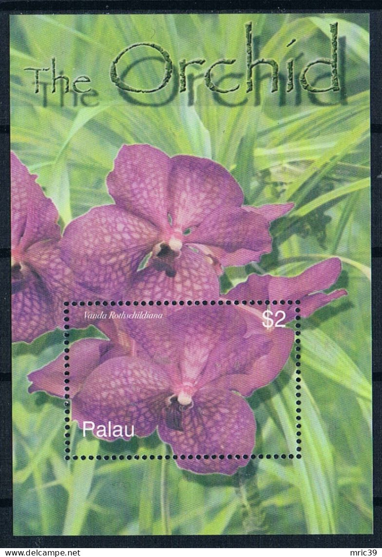 Bloc Sheet Fleurs Orchidées Flowers Orchids  Neuf  MNH **   Palau 2003 - Orchidées