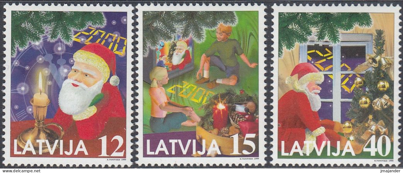 Latvia 1999 - Christmas, Santa Claus - Mi 514-516 ** MNH - Letland