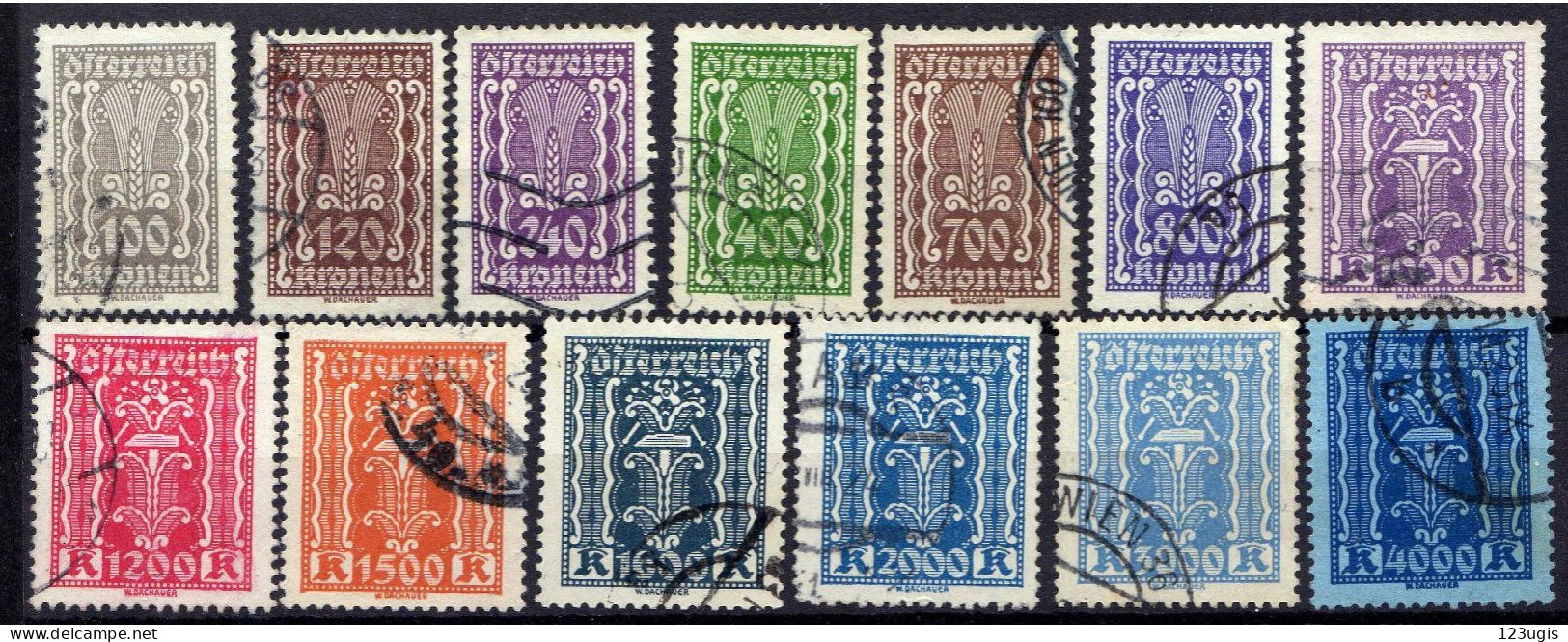 Österreich 1922/24 Mi 378-379; 384; 386; 389-397, Gestempelt [090118XVIII] - Usados