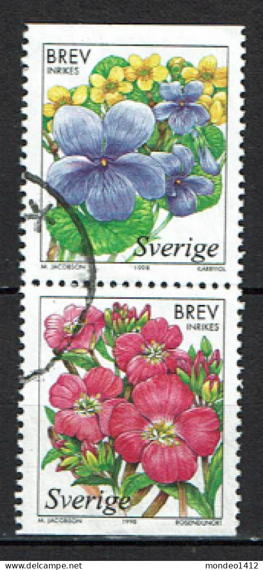 Sweden 1998 - Yv 2043/44 - Wetlands Flowers, Fleurs Des Marais, Moorblumen - Se Tenant  - Used - Usati