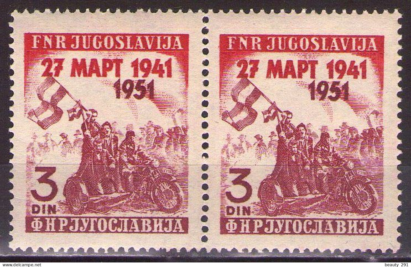 Yugoslavia 1951 - National Uprising - Mi 640 - MNH**VF - Nuovi