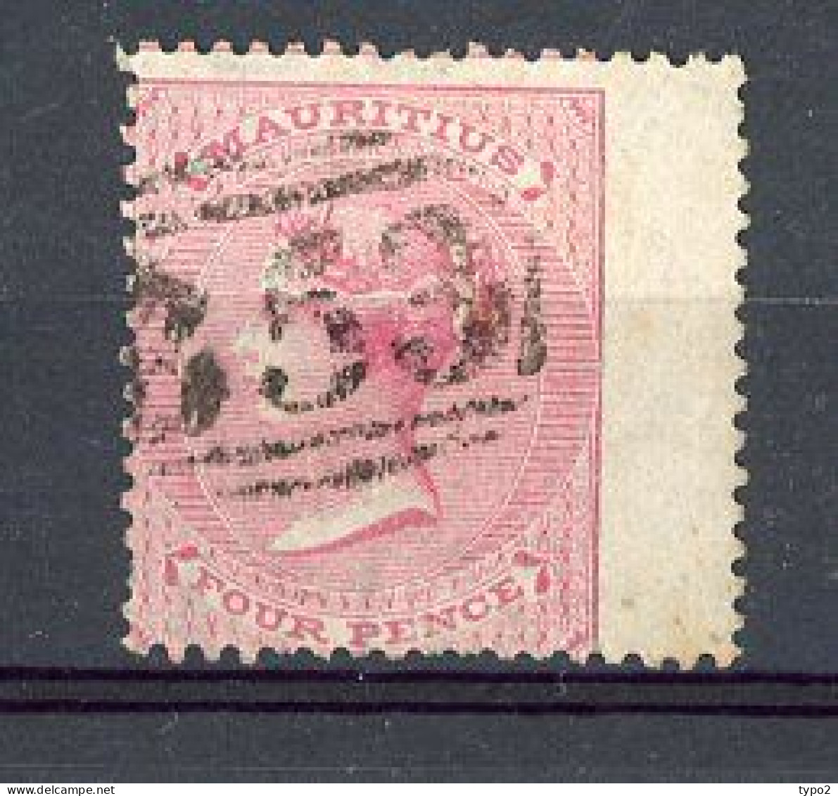 MAURICE : Yv. N° 34 SB N° 62 Fil CC (o)  4p  Rose  Cote 7 Euro BE  2 Scans - Mauricio (...-1967)