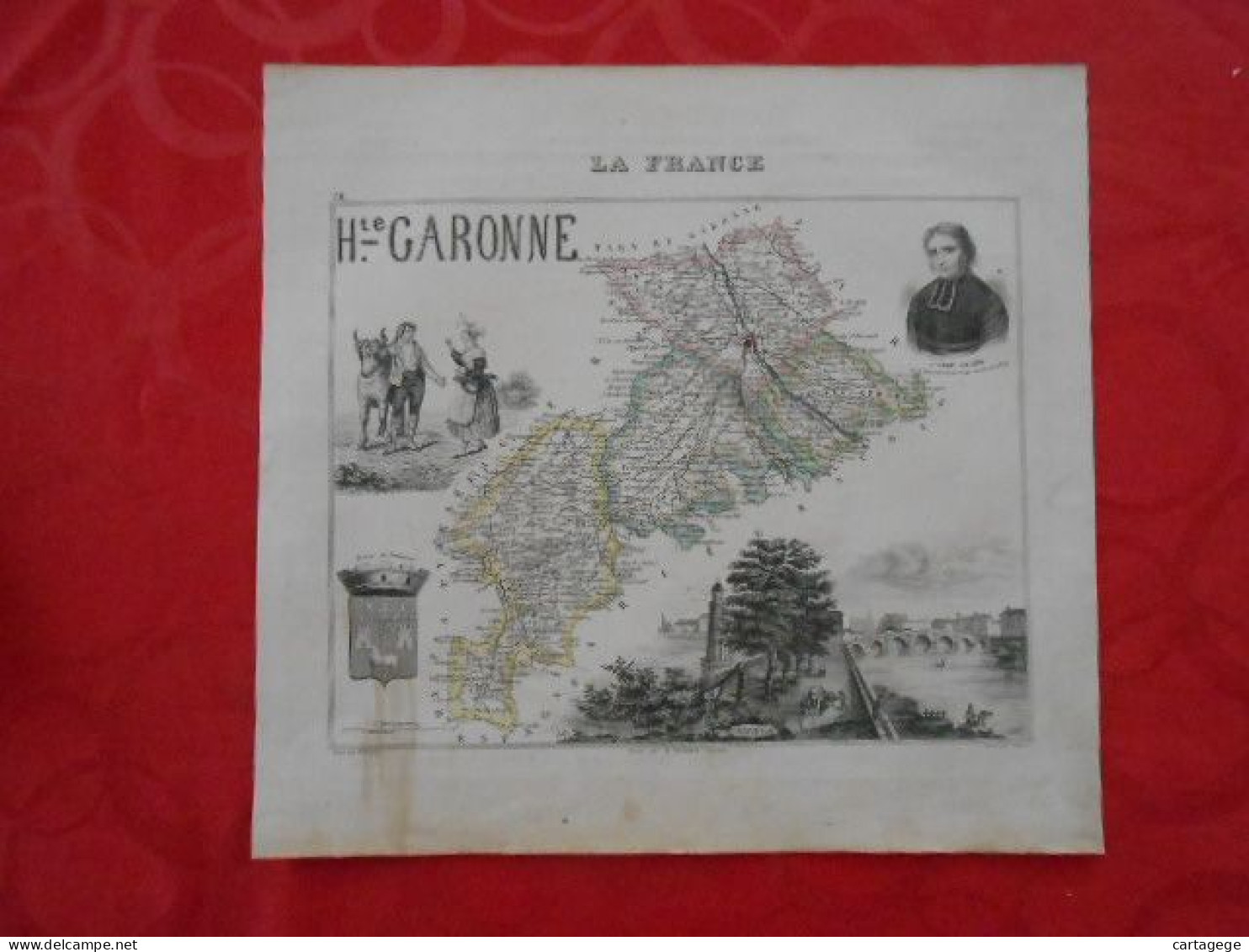 CARTE VUILLEMIN DEPARTEMENT DE HAUTE-GARONNE (31) - Carte Geographique