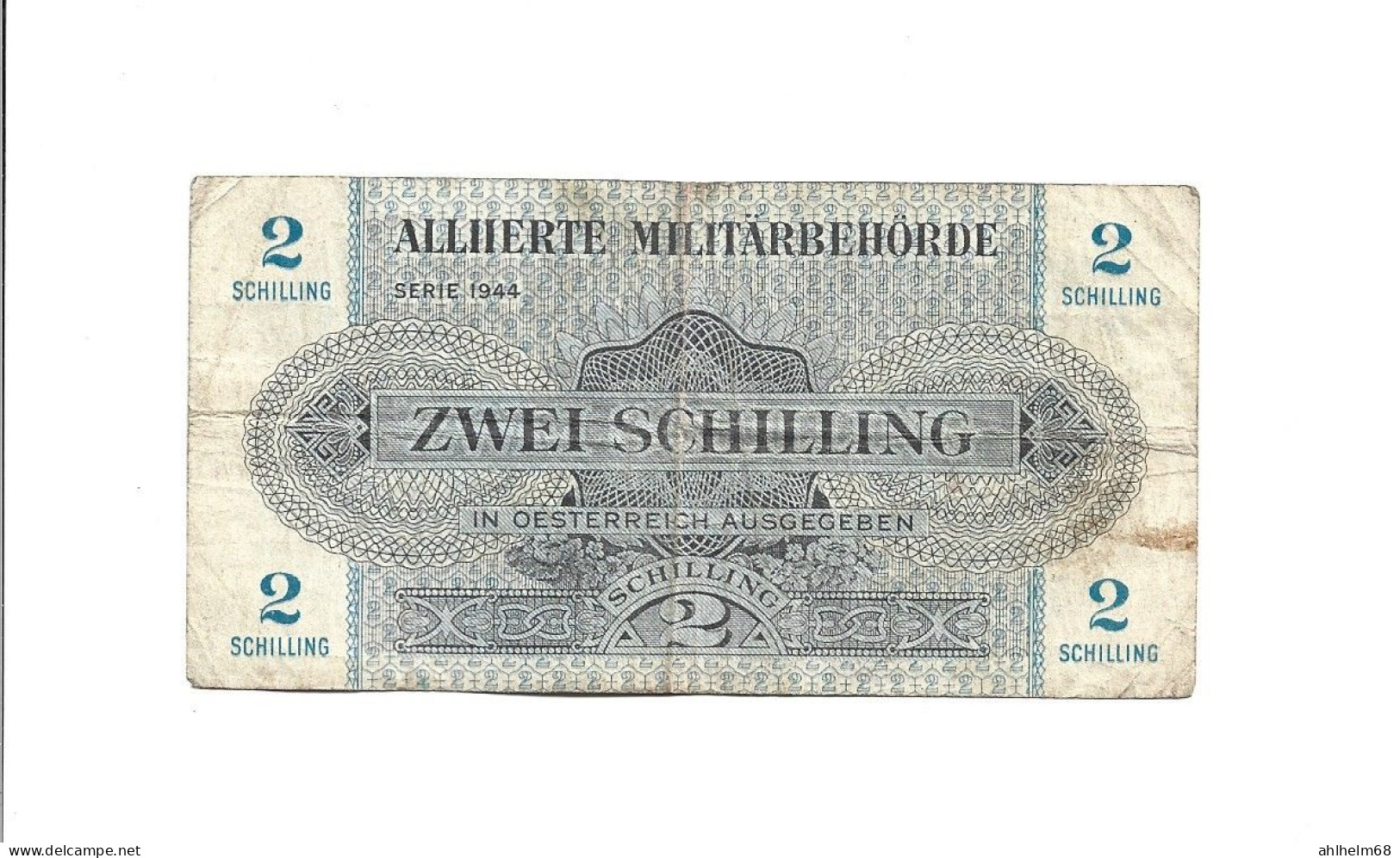 2 Schilling Banknote Der Alliierten Militärbehörde Für Österreich, 1944 - Oostenrijk