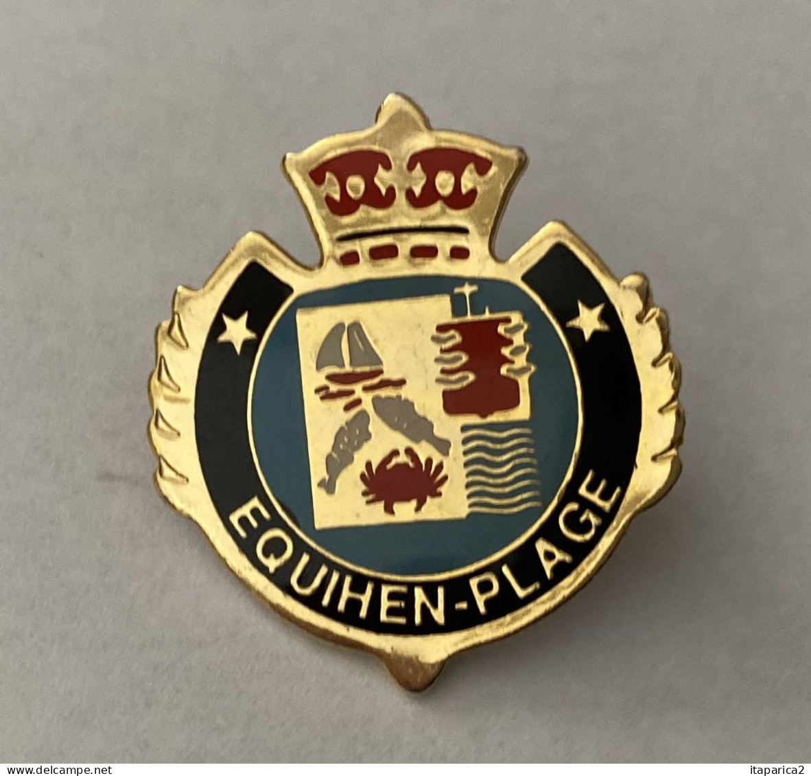 PINS VILLE EQUIHEN PLAGE CP 62224 PAS DE CALAIS BLASON COURONNE / 33NAT - Cities