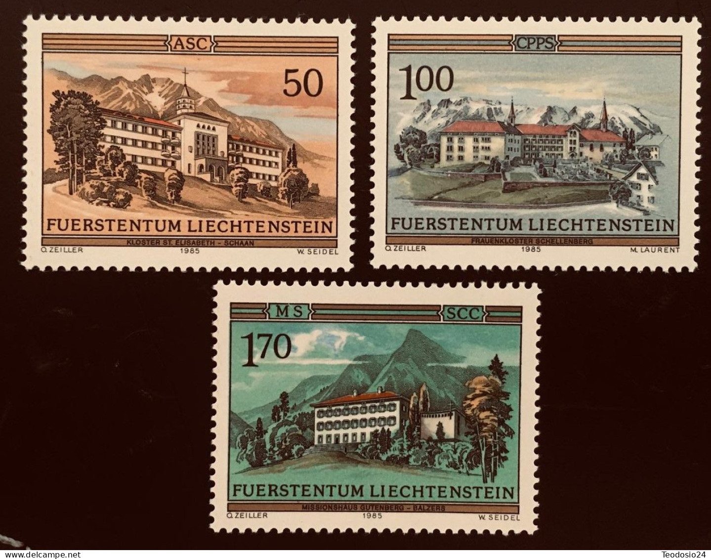 Liechtenstein 1985 Yt 809 A 811 Órdenes Y Conventos ** - Ongebruikt