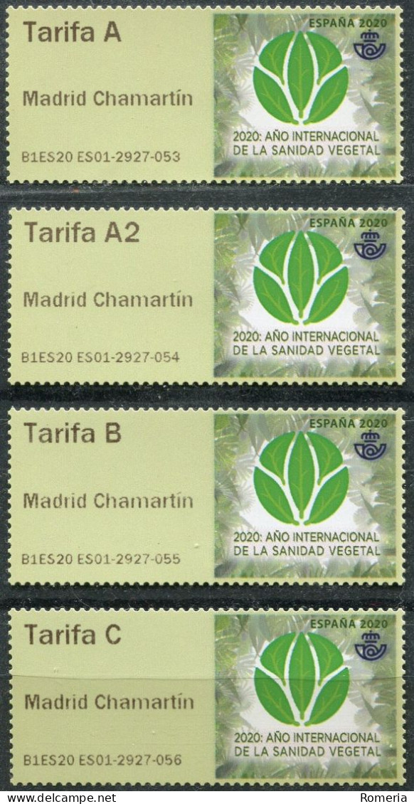 Espagne - 2020 - Madrid Chamartin - 2927  053 054 055 056 - Timbres De Distributeurs [ATM]