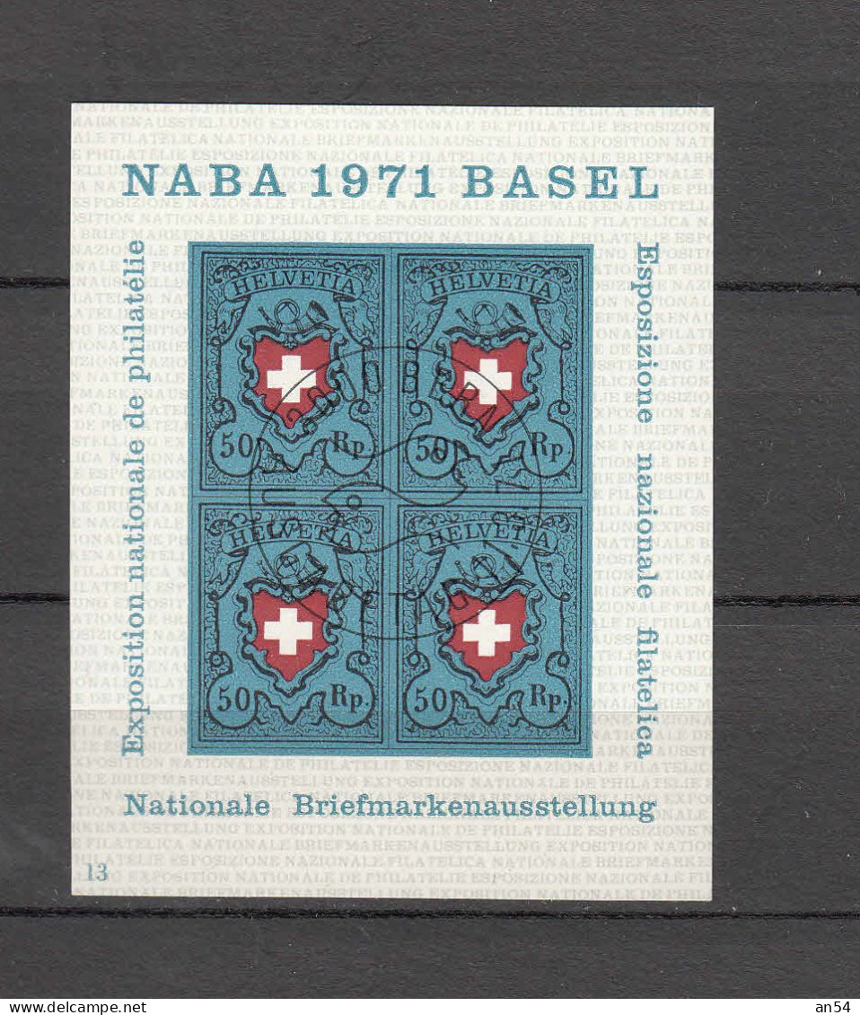 1971 BLOC  N° W45    OBLITERE  CATALOGUE SBK - Usati