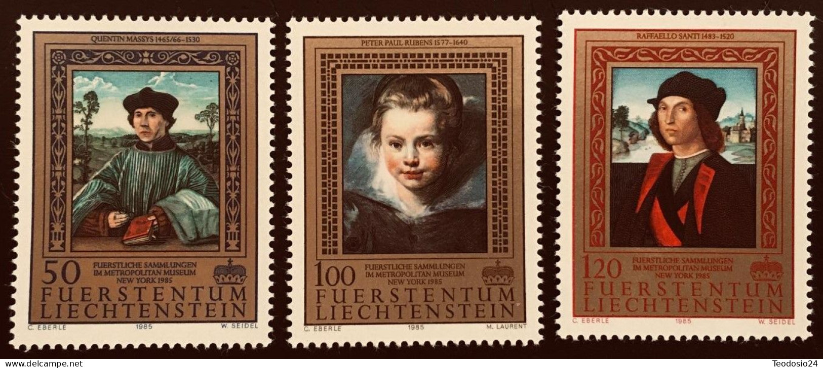 Liechtenstein 1985 Yt 822/24  Cuadros De Colecciones Principescas  ** - Unused Stamps