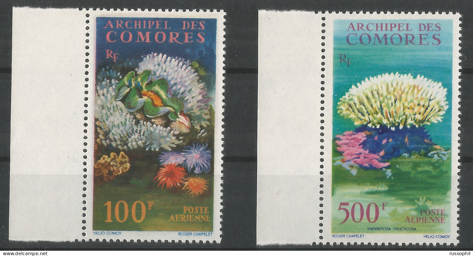 COMORES - CORAUX - CORALS -  Yv. #PA5 AND Yv. #PA6 -  (**/MNH) - 1962 - Nuevos