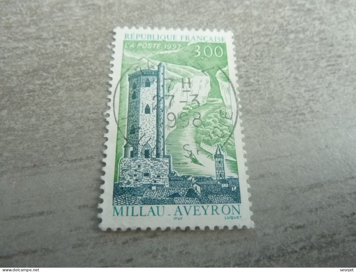 Millau (Aveyron) - 3f. - Yt 3079 - Vert Clair Et Vert Foncé - Oblitéré - Année 1997 - - Gebraucht