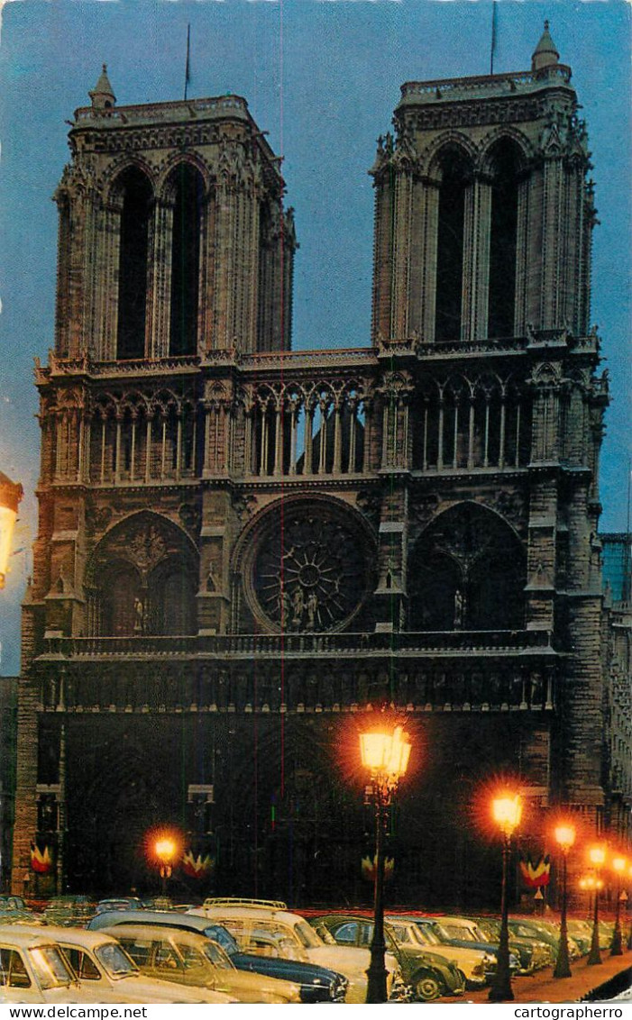 France PAris Notre Dame Vue De Nuit - Notre Dame Von Paris