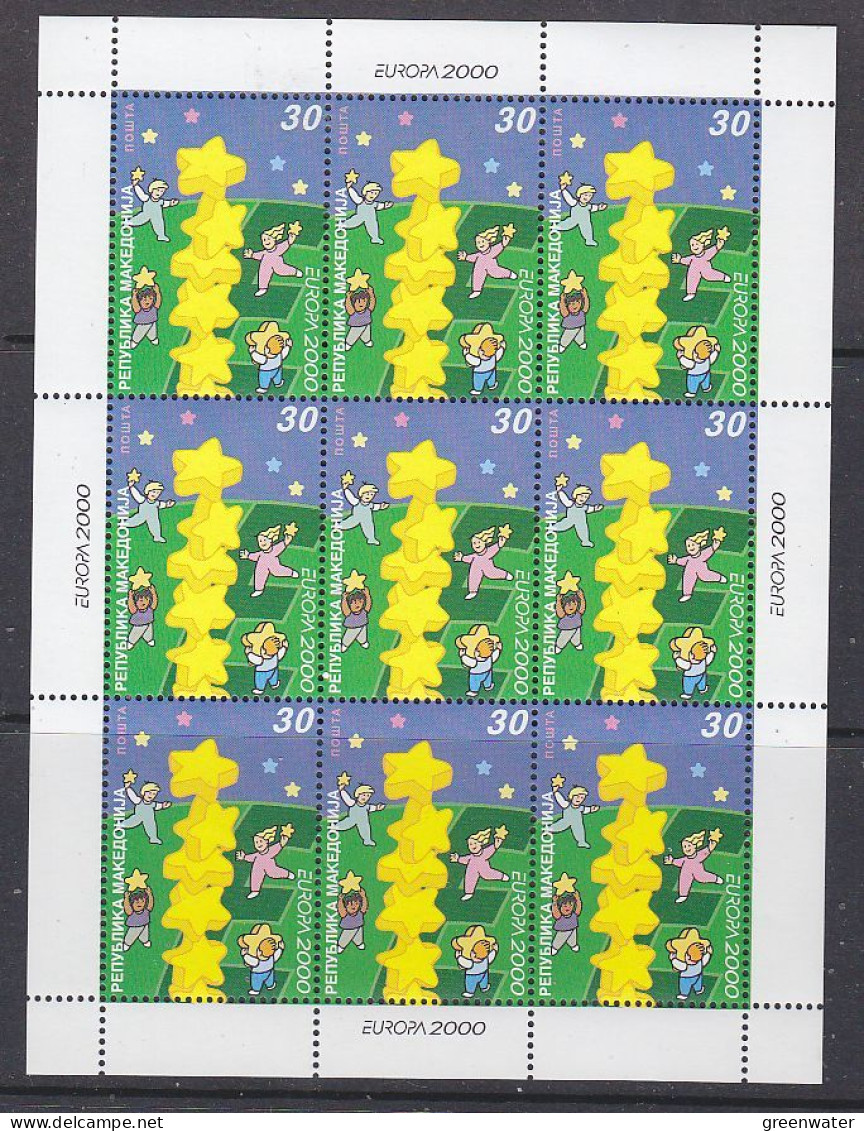 Europa Cept 2000 Macedonia 1v In Sheetlet ** Mnh (59574) Rock Bottom - 2000