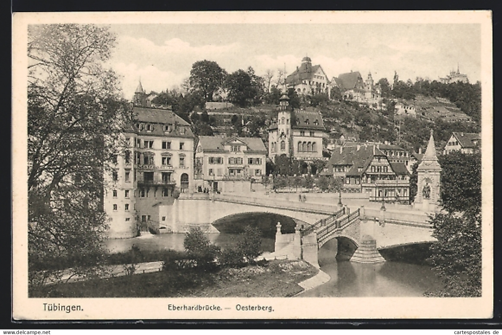 AK Tübingen, Partie An Der Eberhardbrücke Am Oesterberg  - Tuebingen