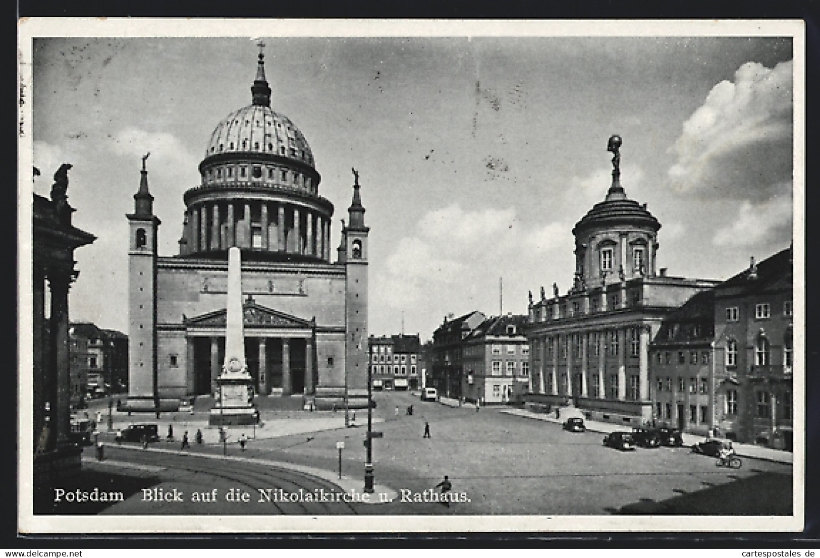 AK Potsdam, Blick Auf Die Nikolaikirche U. Rathaus  - Potsdam