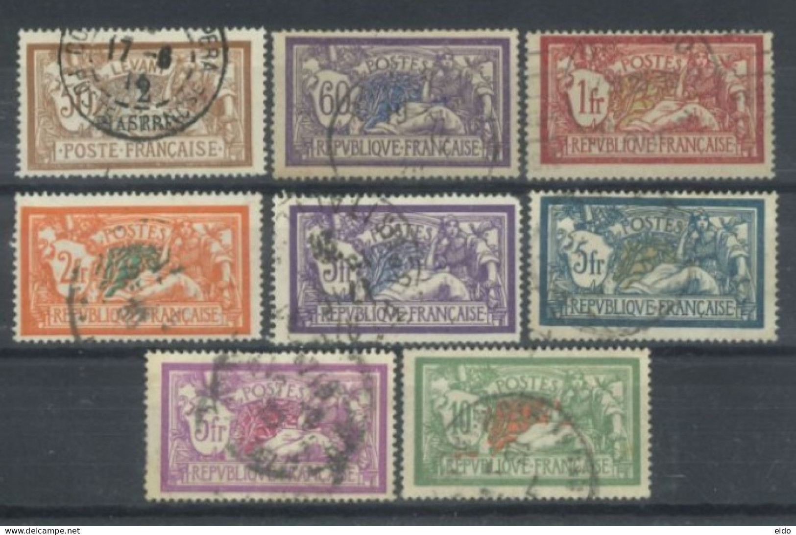 FRANCE.- 1900/26, MERSON STAMPS SET OF 8, USED. - 1900-27 Merson